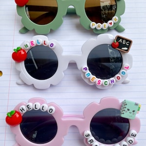 Girl’s/Kids First Day of School Sunglasses, Preschool, Kindergarten, First Grade, Back to School, First Day Photos, Hello Preschool, PreK