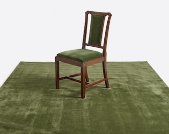 New grass green soft and plush pile hand tufted wool Nordic style rugs for living room, bedroom, Custom Rug large area rugs