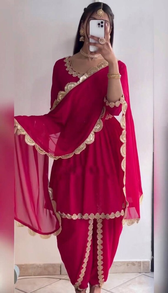 Dhoti salwar 2025 with top