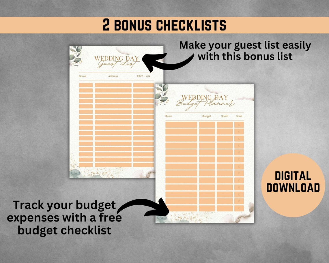 Wedding Planner Printable wedding Binder Template Wedding Planning Book ...