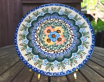 Polish Pottery Boleslawiec Unikat 7.75" Plate Hand Made in Poland D. Knapik