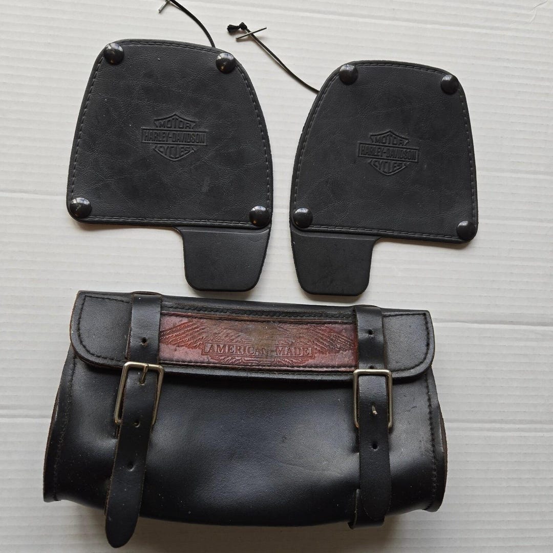2 Harley Glove Box Door Covers (58681-05 & 58679-05) and an