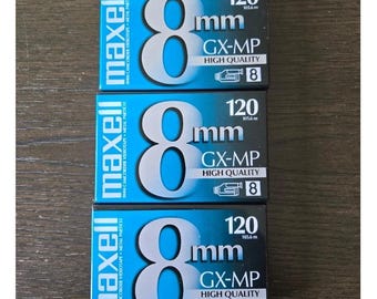 3 cintas de vídeo Maxell de 8 mm GX-MP 120 de alta calidad para videocámara - Nuevas y selladas