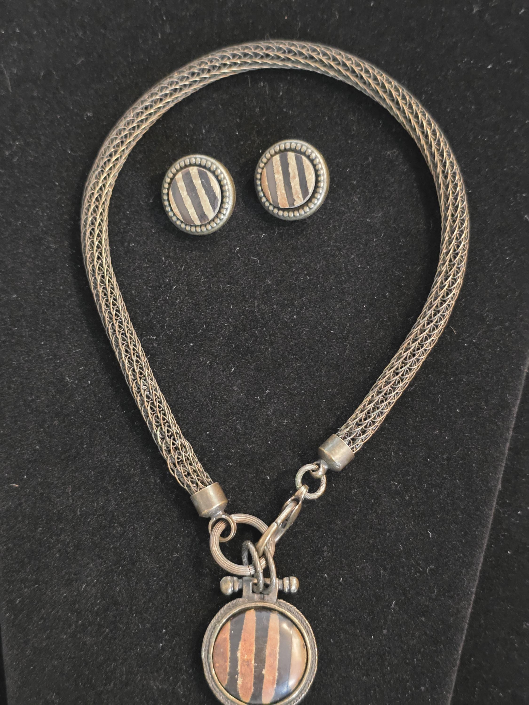 Vintage Robert Rose Signed Necklace & Earrings Set - Etsy