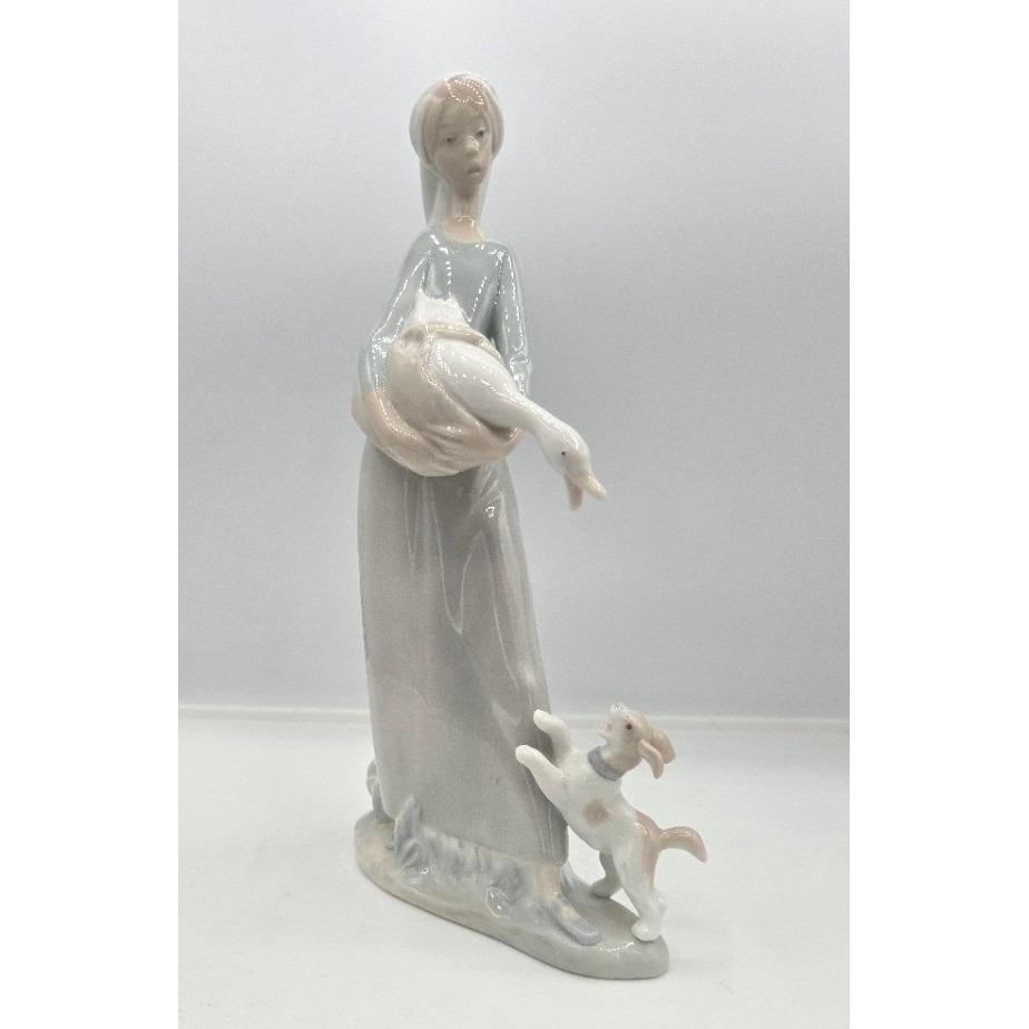 アンティーク雑貨 LLADRO Girl With Two Geese 28cm Lladro Girl With Geese — Ardesh
