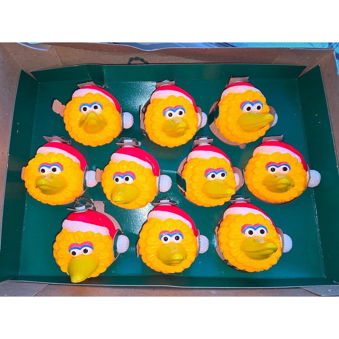 Sesame Street Big Bird Christmas Tree Lights 10 Novelty Bulbs Kurt