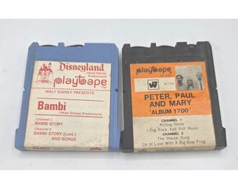 Vintage PlayTape Cartridges - Peter, Paul and Mary / Bambi