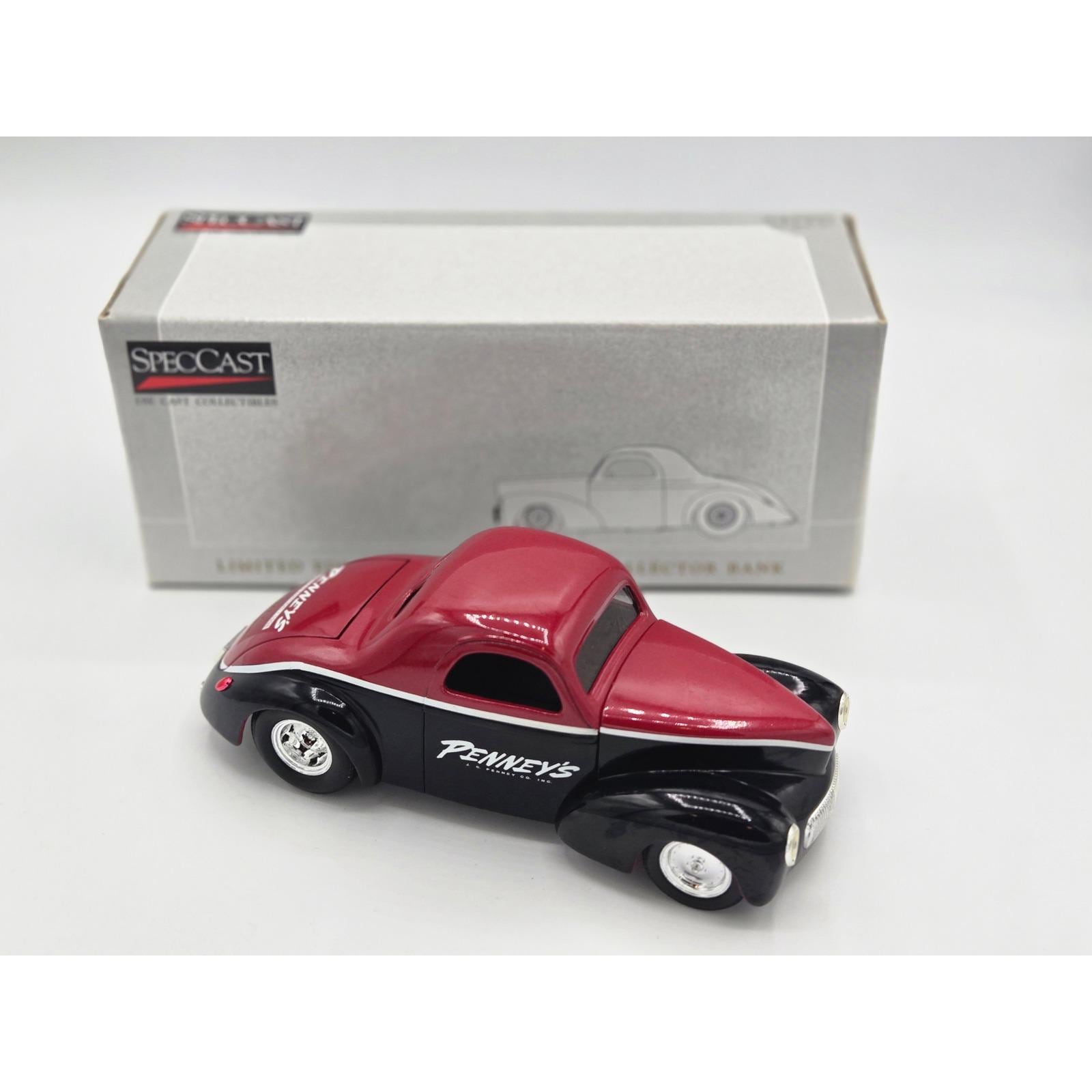 Vintage Speccast Die-cast Metal Collector Bank - 1941 Willys Coupe