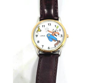 Orologio al quarzo vintage Disney Goofy Lorus - Movimento Y167-X001 Giappone