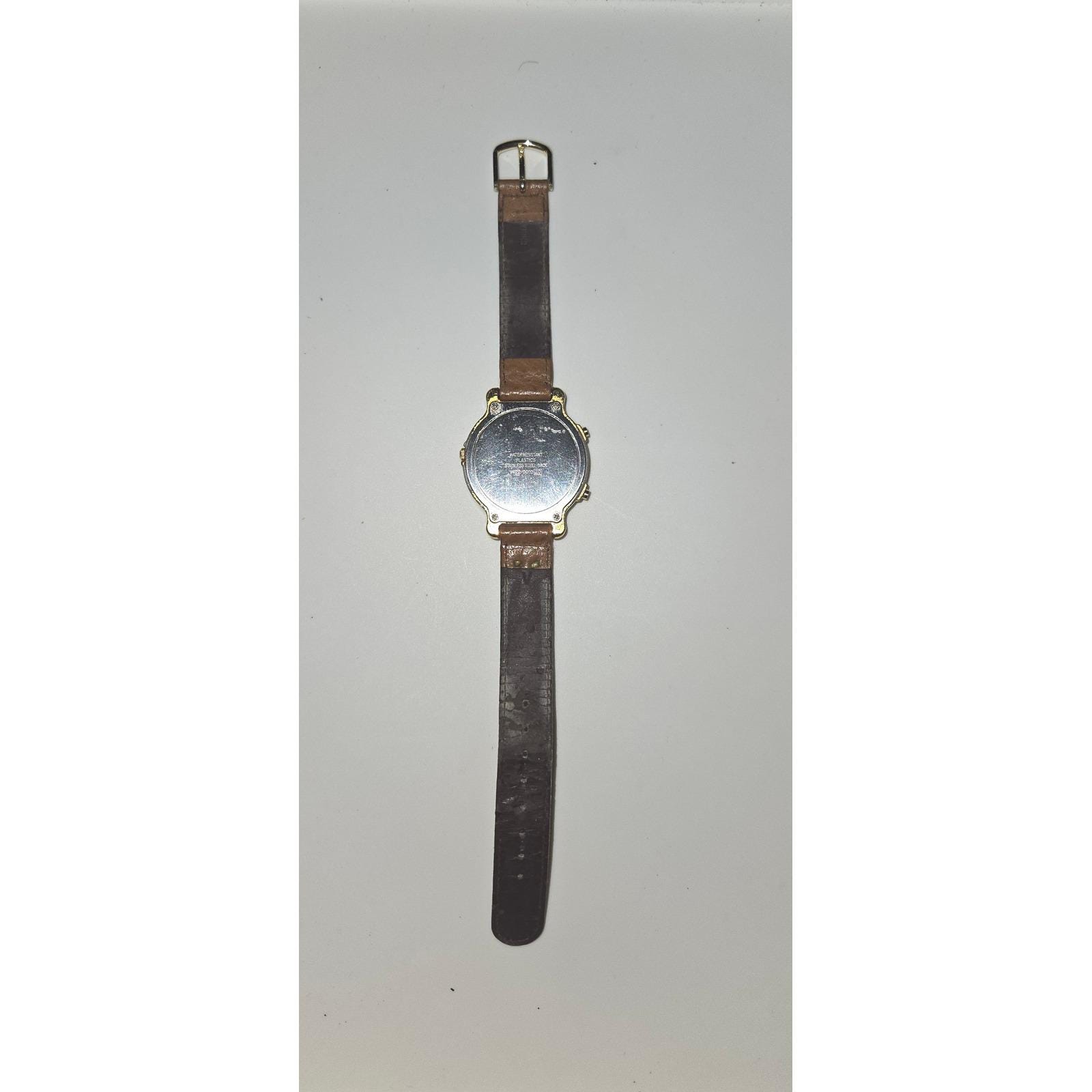 Mickey Mouse Mens Watch 33mm Lorus Musical Leather Band V422-0010 New Battery Abiha Watch Co | Vintage Lorus (by SEIKO) Disney musical  main image 2