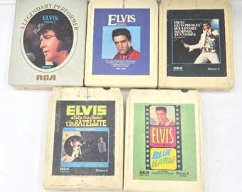 Elvis Presley Vintage 8-Track Tape Lot - Blue Hawaii, Aloha From Hawaii, More