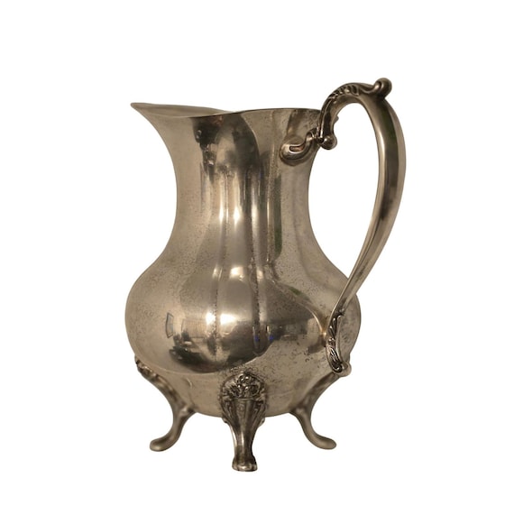 Sheridan Taunton Silversmiths Footed Silver Water Pitcher - Etsy
