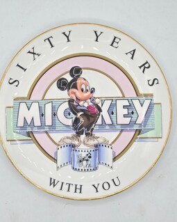 Disney Collection Mickey Mouse 60th Birthday Decorative Plate 1928