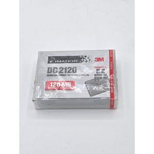 May include: A sealed Imation DC 2120 minicar cartridge, labelled 120 MB. The packaging features the Imation and 3M logos, and compatibility details for QIC-40, QIC-80, Irwin-40, and Irwin-80.