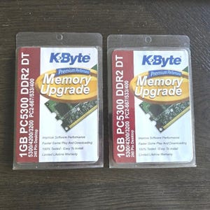 New KByte 2GB (2x1GB) DDR2 PC2-5300 667MHz 240-Pin Desktop Memory RAM Kit