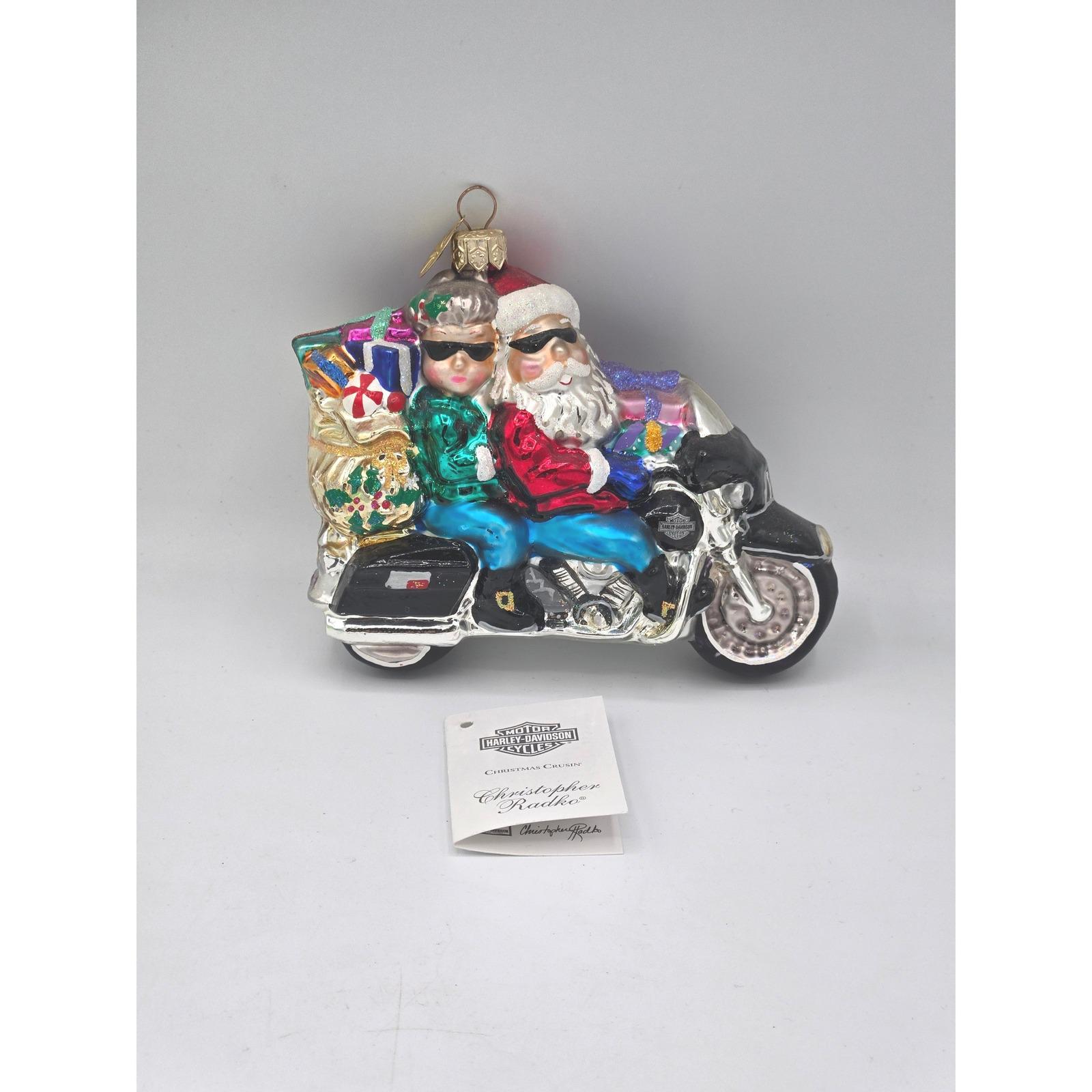 Christopher Radko Harley-davidson Christmas Cruisin' Ornament - Etsy