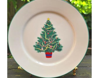 Lenox Holiday Christmas Tree Accent Saladebord 6,5" Made in USA Special