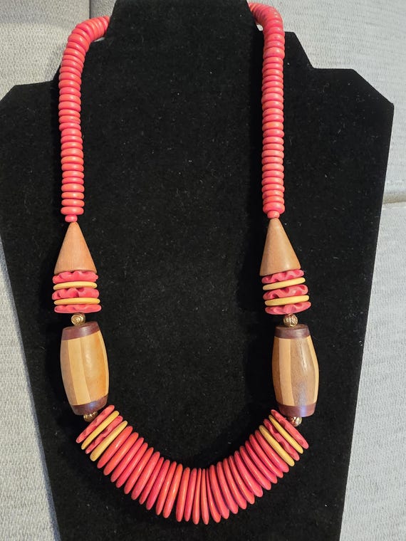 Red Statement Necklace - image 1