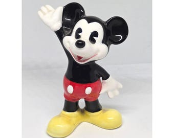Figura de cerámica vintage de Disney: Mickey Mouse, hecha en Japón