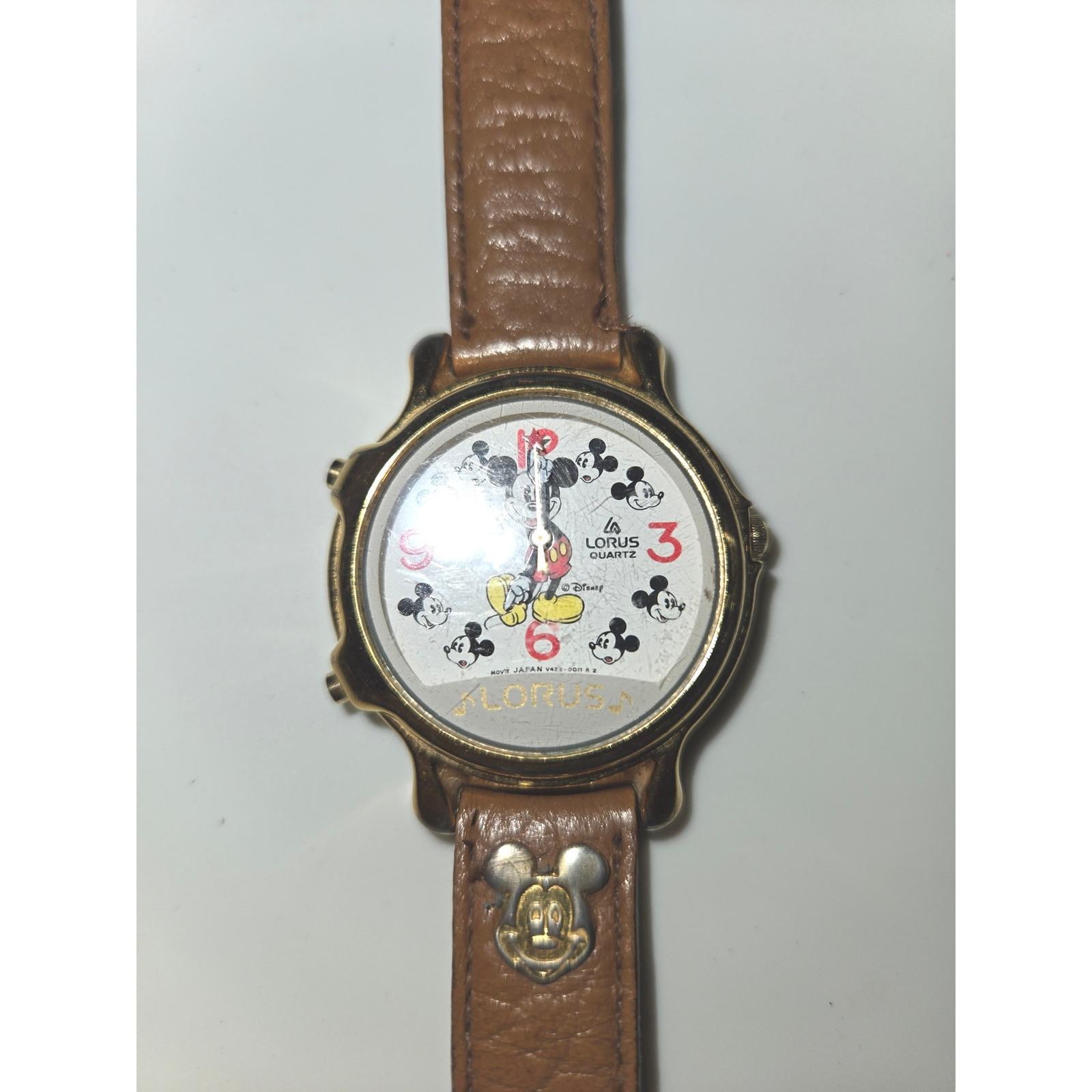 Vintage Lorus Disney Mickey Mouse Musical Watch V422-0010 ZO 