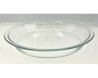 Plat de cuisson à tarte en verre transparent de 23 cm (9 po.) en Pyrex 209 vintage