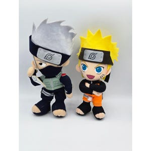 VTG 2002 Naruto & Kakashi Plush Figure Lot (Early Naruto Series Collectibles)