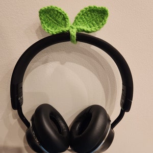 17 color options, 1 Pcs Crochet Sprout Leaf Headphones Accessory, Multipurpose Tie Valentine's Day gift