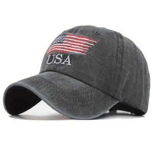 Personalized vintage baseball hats for Men American Flag Patch Breathable Caps Spring Hat