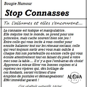 Bougies Humour Stop Connasses image 2