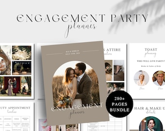 280 Pages Canva Engagement Party Planner Template, Engagement Day Binder, Engagement Party Checklists, Engagement Party Games & Activities