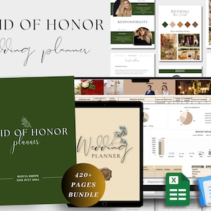 Maid of Honor Planner Bundle, Wedding & Bachelorette Party (Digital Download)