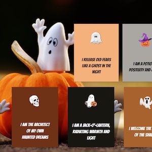 Pumpkin Affirmation Cards, Self-Love Affirmation Cards, Affirmation Cards For Women, Mental Health Affirmations, Halloween Affirmation Cards