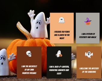 Pumpkin Affirmation Cards, Self-Love Affirmation Cards, Affirmation Cards For Women, Mental Health Affirmations, Halloween Affirmation Cards