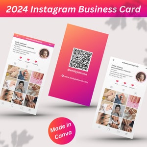 2025 nouvelle carte de visite Instagram, carte de visite esthétique pour extensions d'ongles, modèle de carte de visite QR Code salon de manucure, modèle de toile d'entreprise