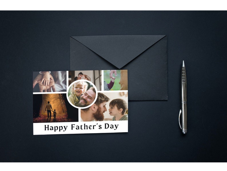 Personalized Photo Collage First Father's Day Card, First Father's Day ...
