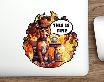 Esta es una calcomanía de vinilo resistente al agua, calcomanía para computadora portátil, calcomanía para botella de agua, calcomanía para diario, calcomanía de vinilo, calcomanía divertida, calcomanía de meme.