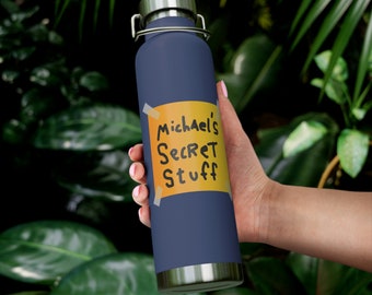 Michael's Secret Stuff 22oz Insulated Bottle Funny Gift Workout