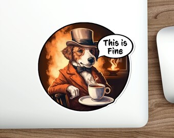 Esta es una calcomanía de vinilo resistente al agua, calcomanía para computadora portátil, calcomanía para botella de agua, calcomanía para diario, calcomanía de vinilo, calcomanía divertida.