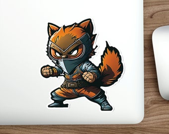 Pegatina de vinilo resistente al agua de Anime Ninja Animal