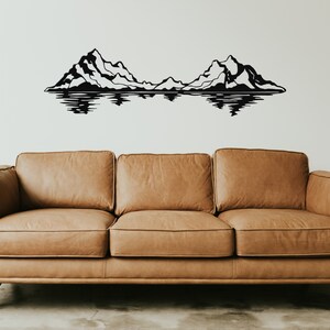 Mountain Metal Wall Art Decor, Mountain Range View, Nature and Forest Decorations, Home Decor, Metal Wall Hanging, Housewarming Gift