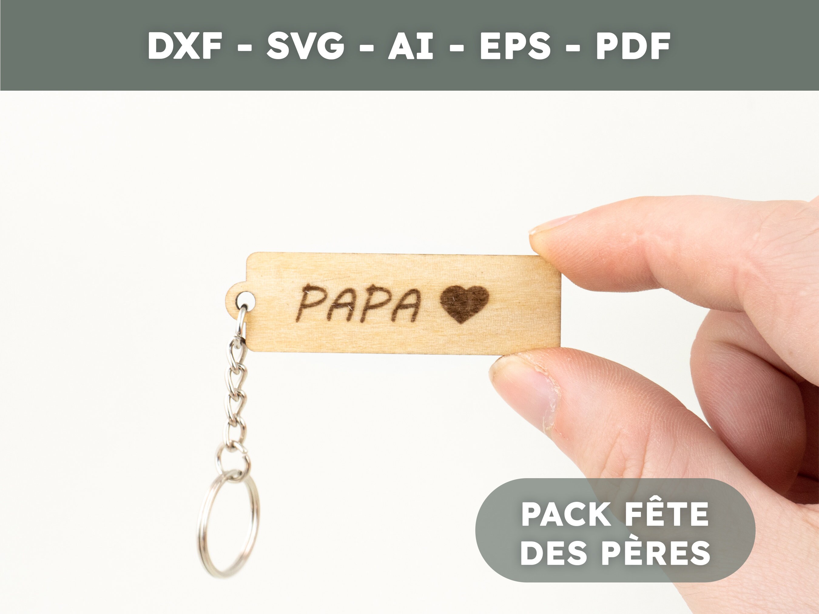 Keychain Laser Cut File | Keychain Set | Digital Files Dxf, Svg, Ai ...
