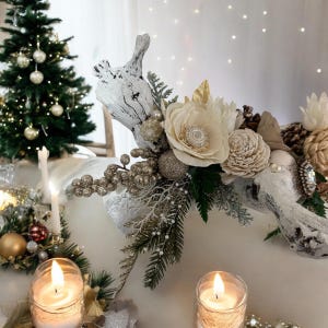Enchanted Forest Decor, Sola Wood Floral Centerpiece