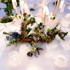 Woodland Fairy Treibholz Herzstück, verzauberte Wald Motto Party Decor