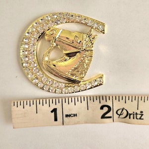Horseshoe Brooch - Gold Color