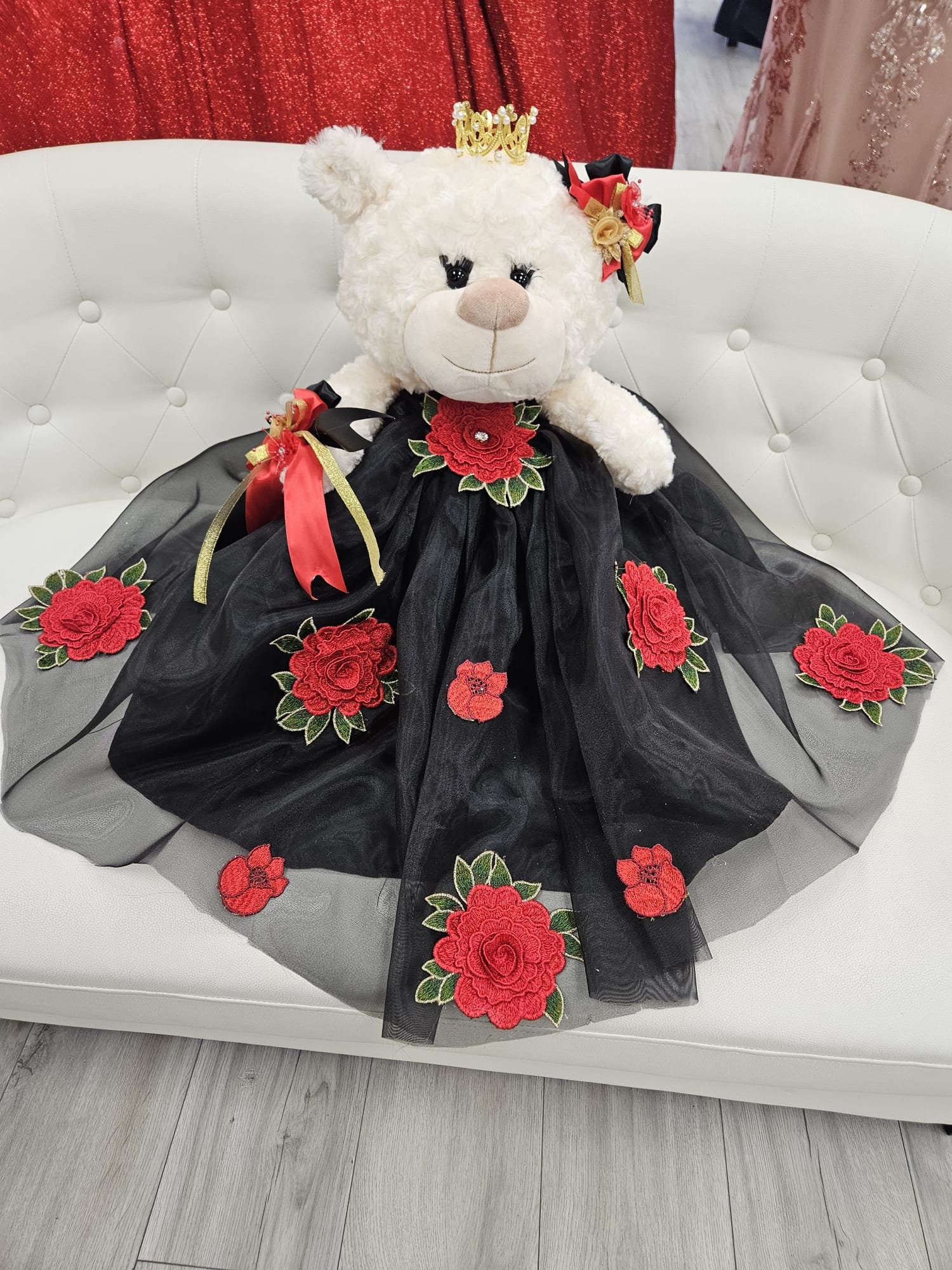 LAST CHANCE! Black Charro Quinceaera With Red Flowers - Sweet 16th Teddy Bear With Mis 15 Aos Embroidery on Foot - - Etsy LAST CHANCE! Black Charro Quinceaera With Red Flowers - Sweet 16th Teddy Bear With Mis 15 Aos Embroidery on Foot - - Etsy