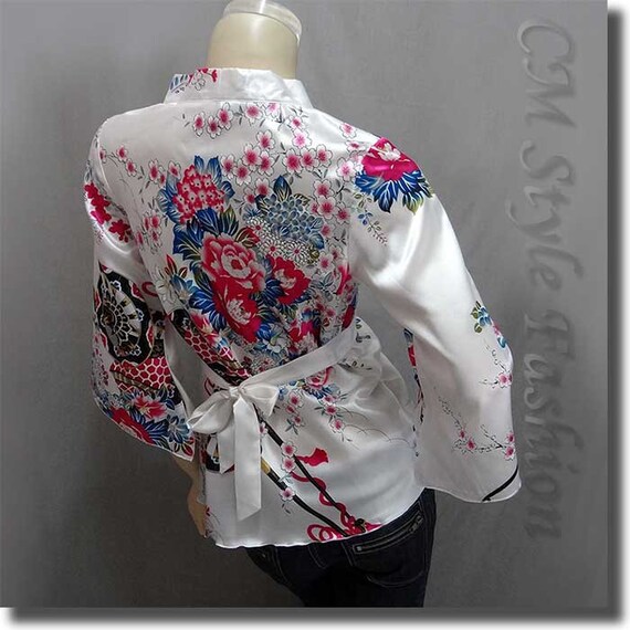 Japanese kimono style blouse deals