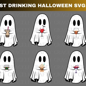ghost svg, ghost drinking svg, cute ghost drinking svg, halloween svg, sheet faced svg, spooky svg, halloween shirt svg, cute ghost svg
