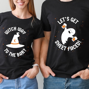 Couples Halloween SVG, Couples Halloween Tshirt SVG, Couples shirt svg, funny halloween couples svg, ghost svg, halloween svg, witch svg