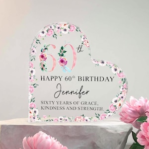 Personalized 60th Birthday Gift Plaque, Happy 40th Birthday Gift for Grandma, 60th Birthday Gift for Nan, 60th Birthday Gifts for Mother