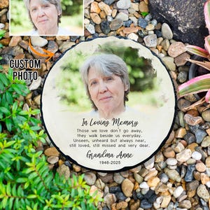 Personalized In Loving Memory Stone, Keepsake Photo Gifts, Loss of Mother, Custom Remembrance Stone, Loss of Grandma Keepsake, Memorial Gift